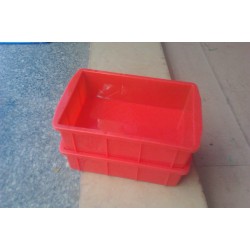 塑膠廠電子廠等工廠裝不良品專(zhuān)用的紅色膠箱